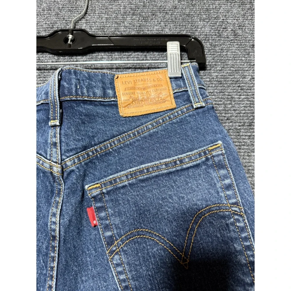 Levi's Premium 501 Original Shorts Women 27 Blue Excellent Distressed Cut Off